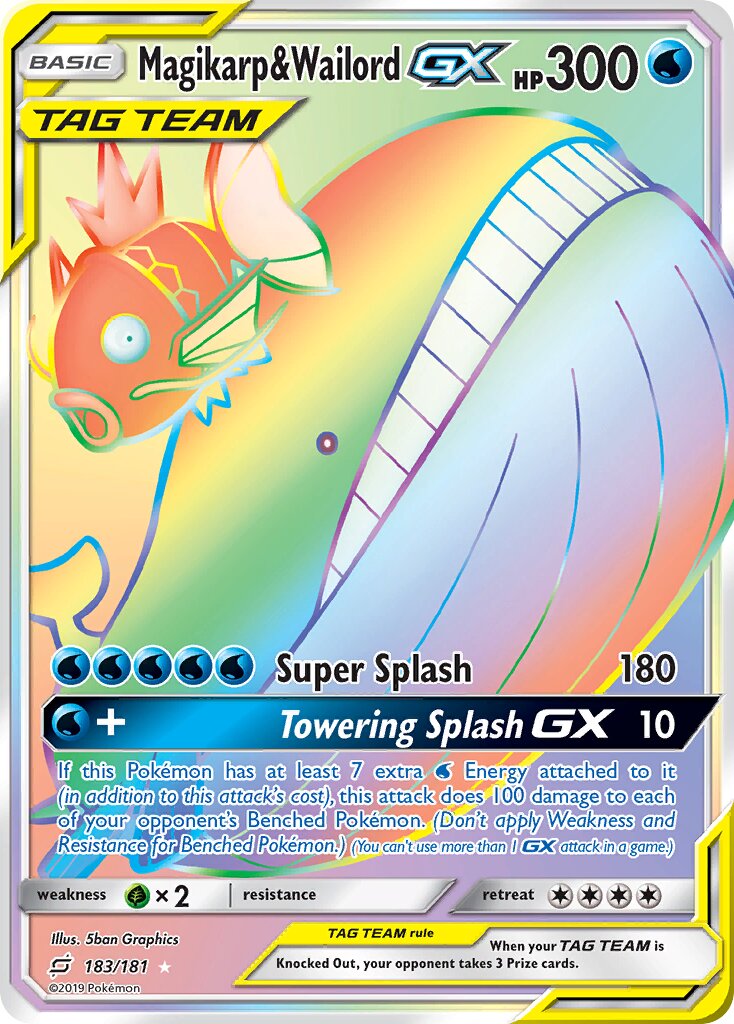 Magikarp & Wailord-GX 183/196 — Team Up (English Pokémon TCG card)