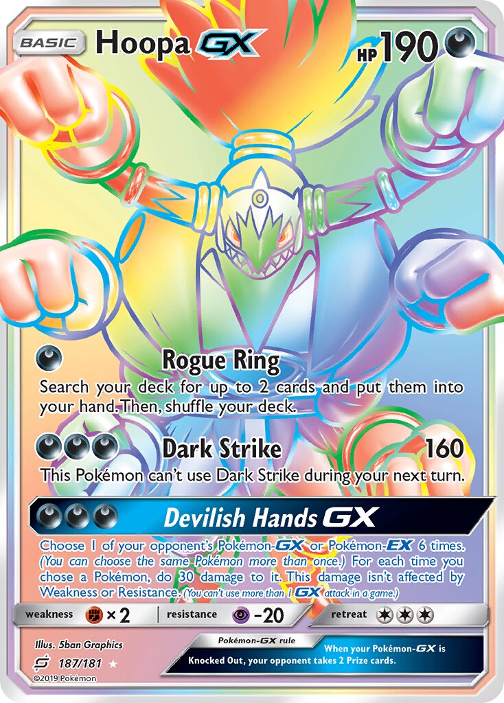 Hoopa-GX 187/196 — Team Up (English Pokémon TCG card)