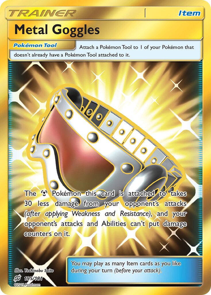 Metal Goggles 195/196 — Team Up (English Pokémon TCG card)