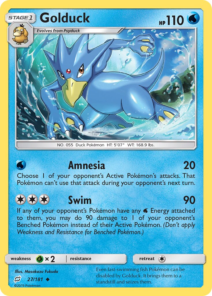 Golduck 027/196 — Team Up (English Pokémon TCG card)