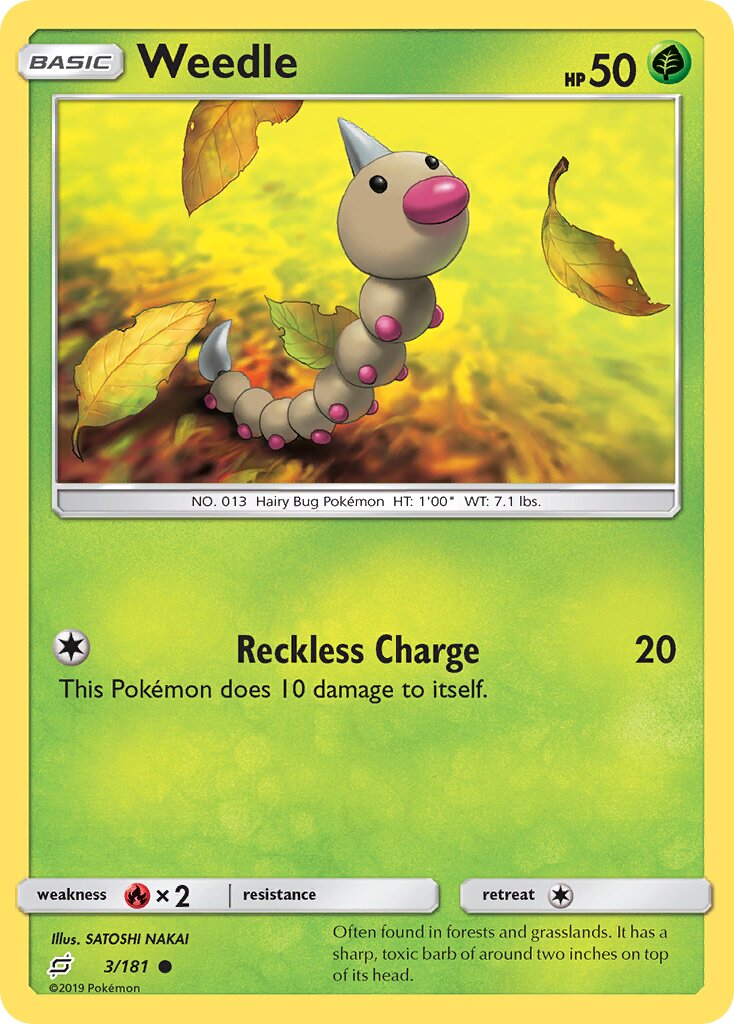 Weedle 003/196 — Team Up (English Pokémon TCG card)