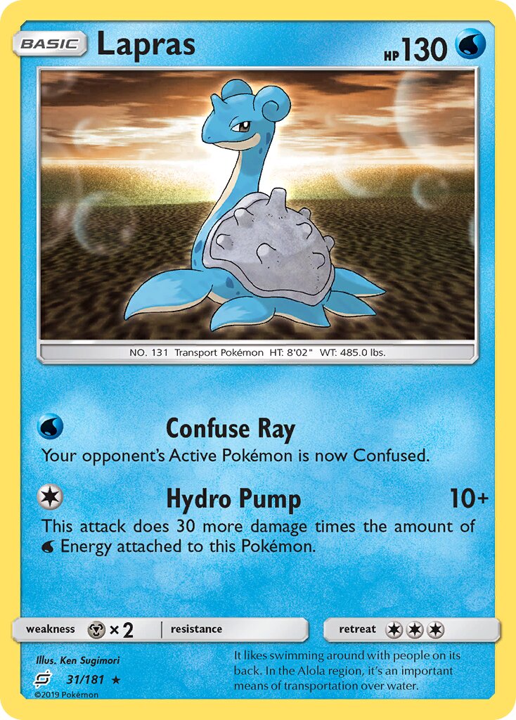 Lapras 031/196 — Team Up (English Pokémon TCG card)