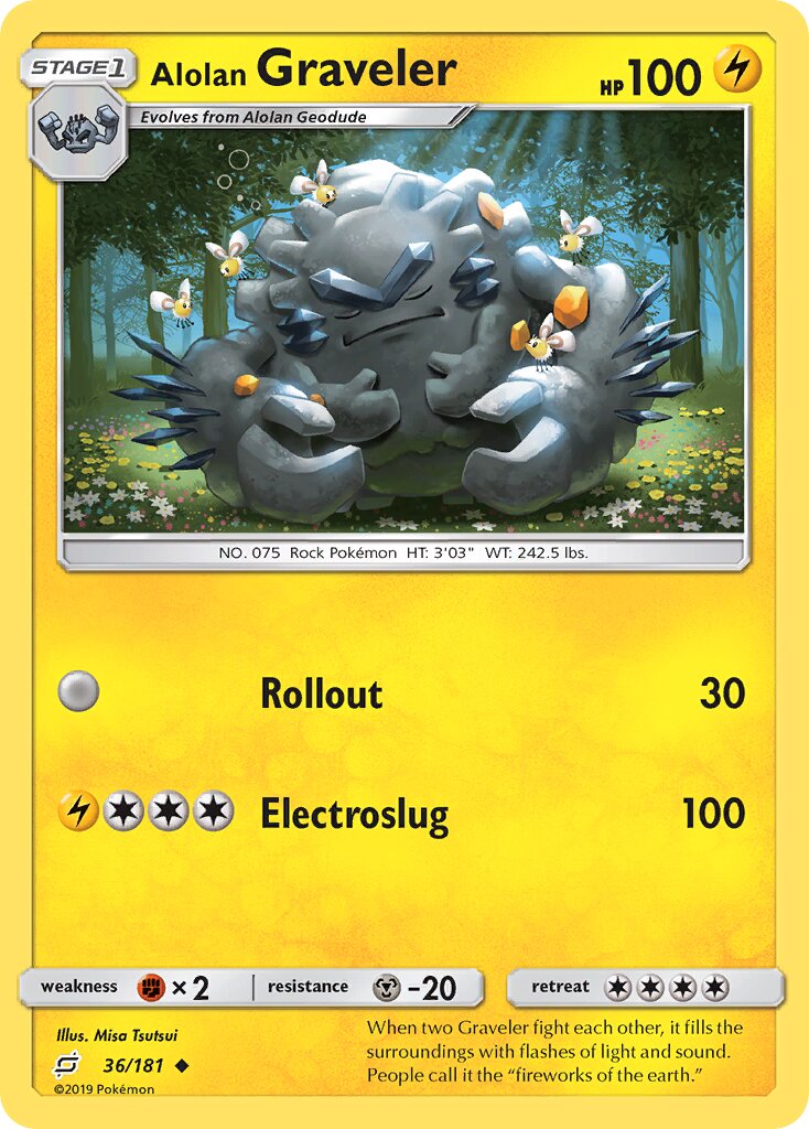 Alolan Graveler 036/196 — Team Up (English Pokémon TCG card)