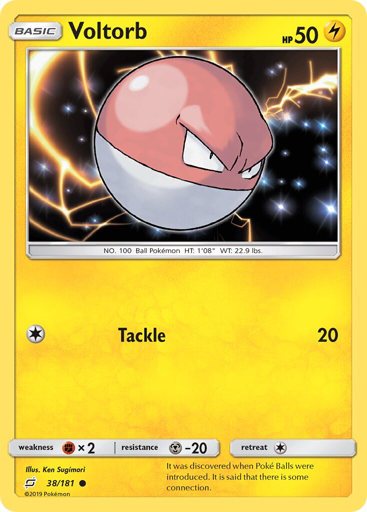 Voltorb 038/196 — Team Up (English Pokémon TCG card)