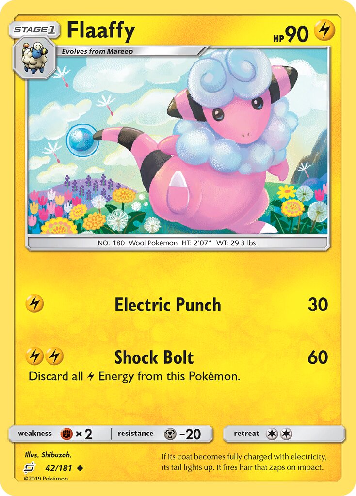 Flaaffy 042/196 — Team Up (English Pokémon TCG card)