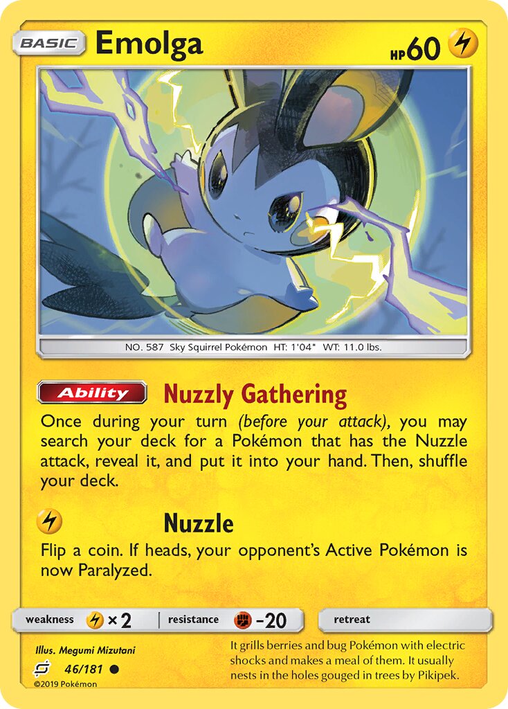 Emolga 046/196 — Team Up (English Pokémon TCG card)
