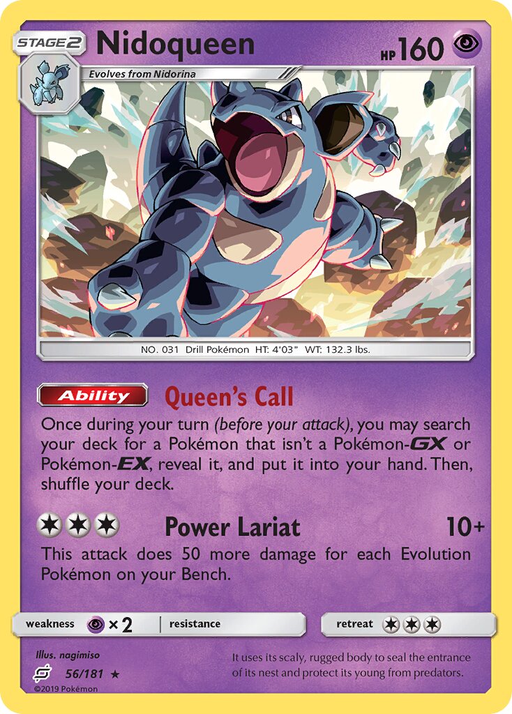 Nidoqueen 056/196 — Team Up (English Pokémon TCG card)