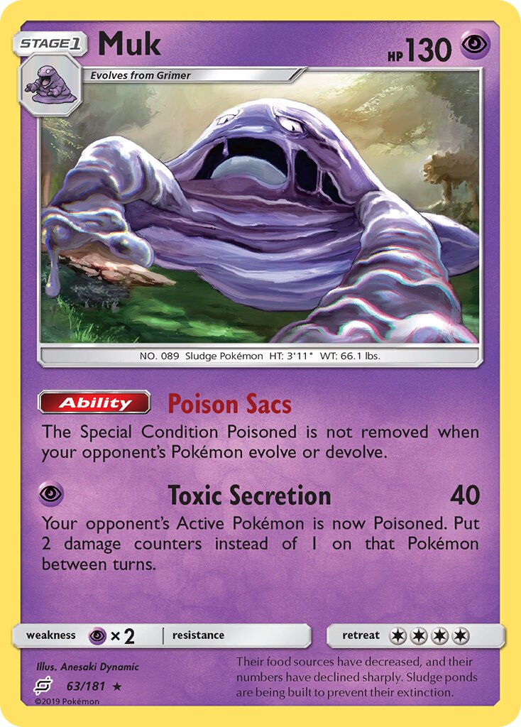 Muk 063/196 — Team Up (English Pokémon TCG card)