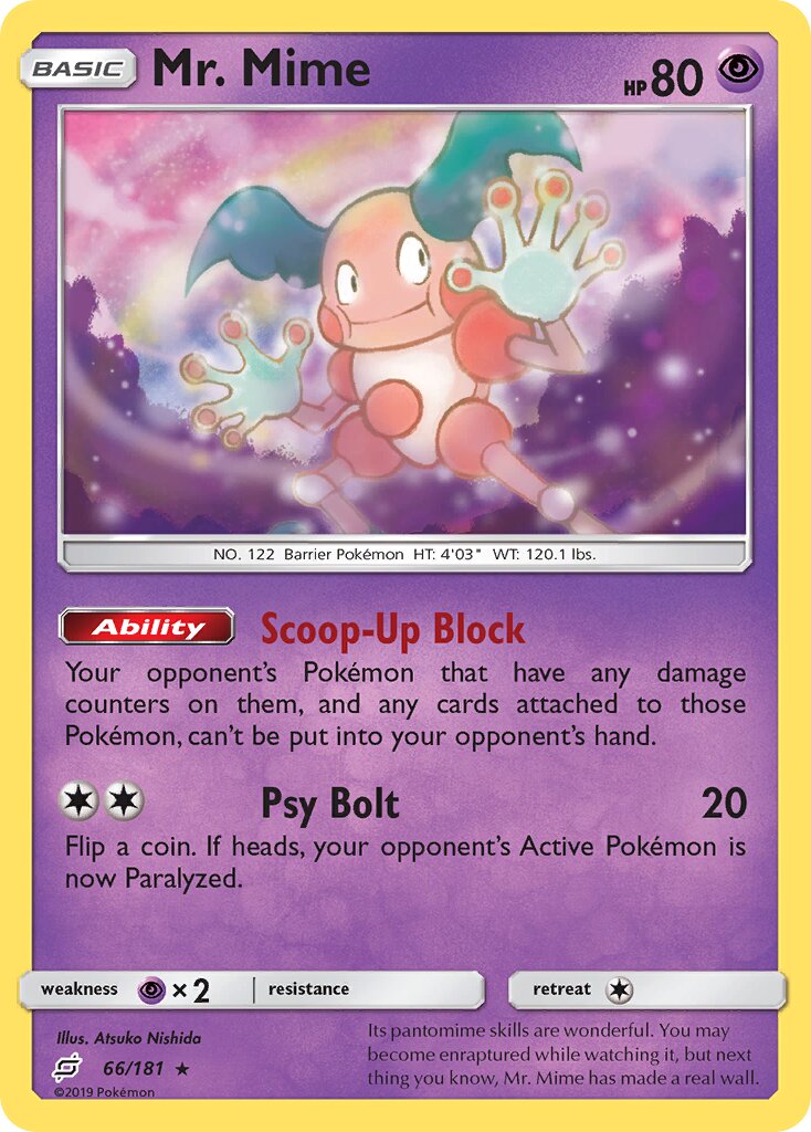 Mr. Mime 066/196 — Team Up (English Pokémon TCG card)