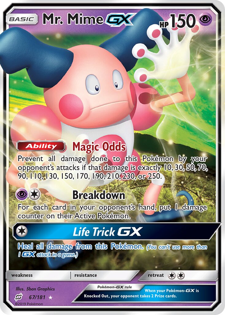 Mr. Mime-GX 067/196 — Team Up (English Pokémon TCG card)