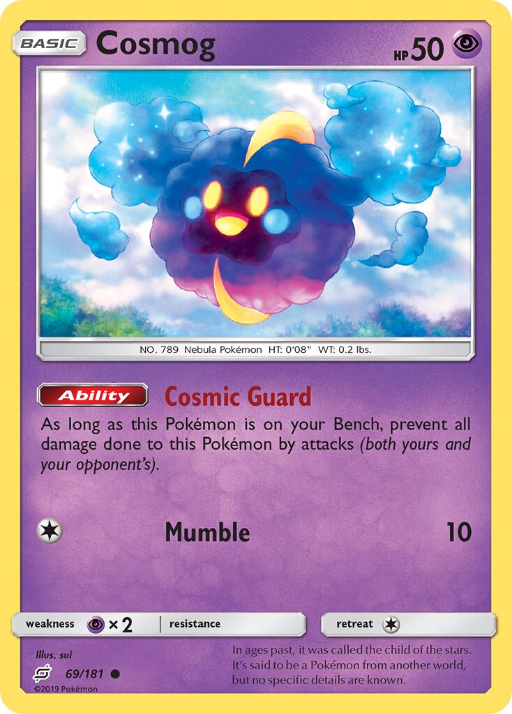 Cosmog 069/196 — Team Up (English Pokémon TCG card)