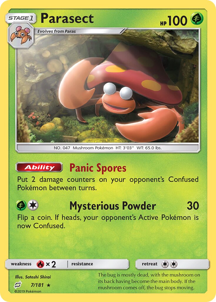 Parasect 007/196 — Team Up (English Pokémon TCG card)