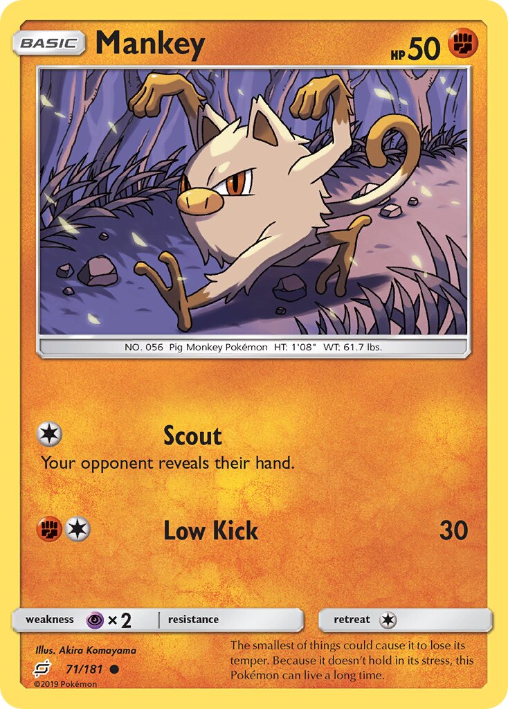 Mankey 071/196 — Team Up (English Pokémon TCG card)