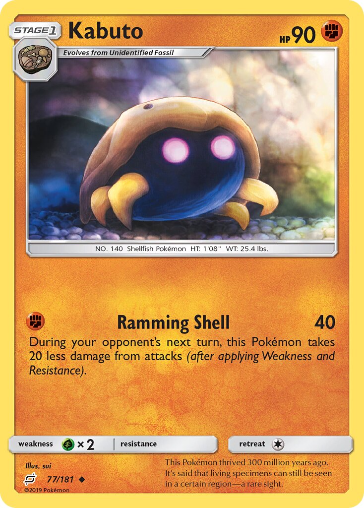 Kabuto 077/196 — Team Up (English Pokémon TCG card)