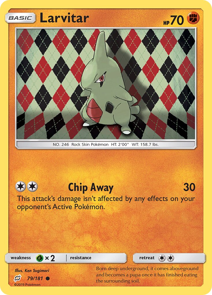 Larvitar 079/196 — Team Up (English Pokémon TCG card)