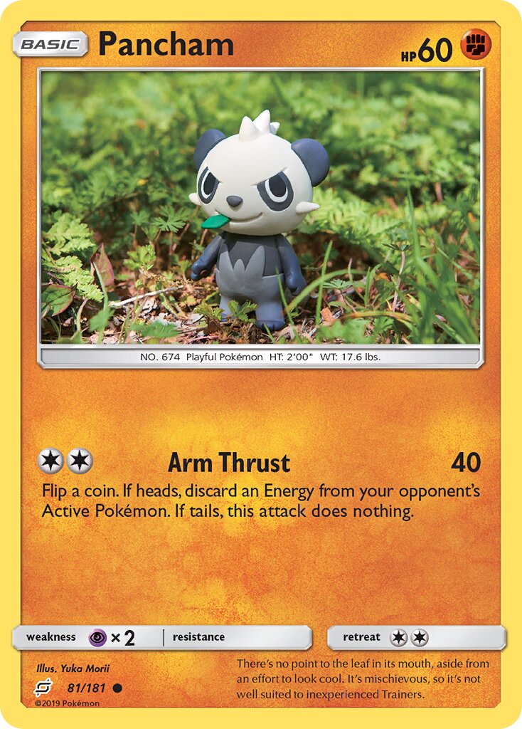 Pancham 081/196 — Team Up (English Pokémon TCG card)