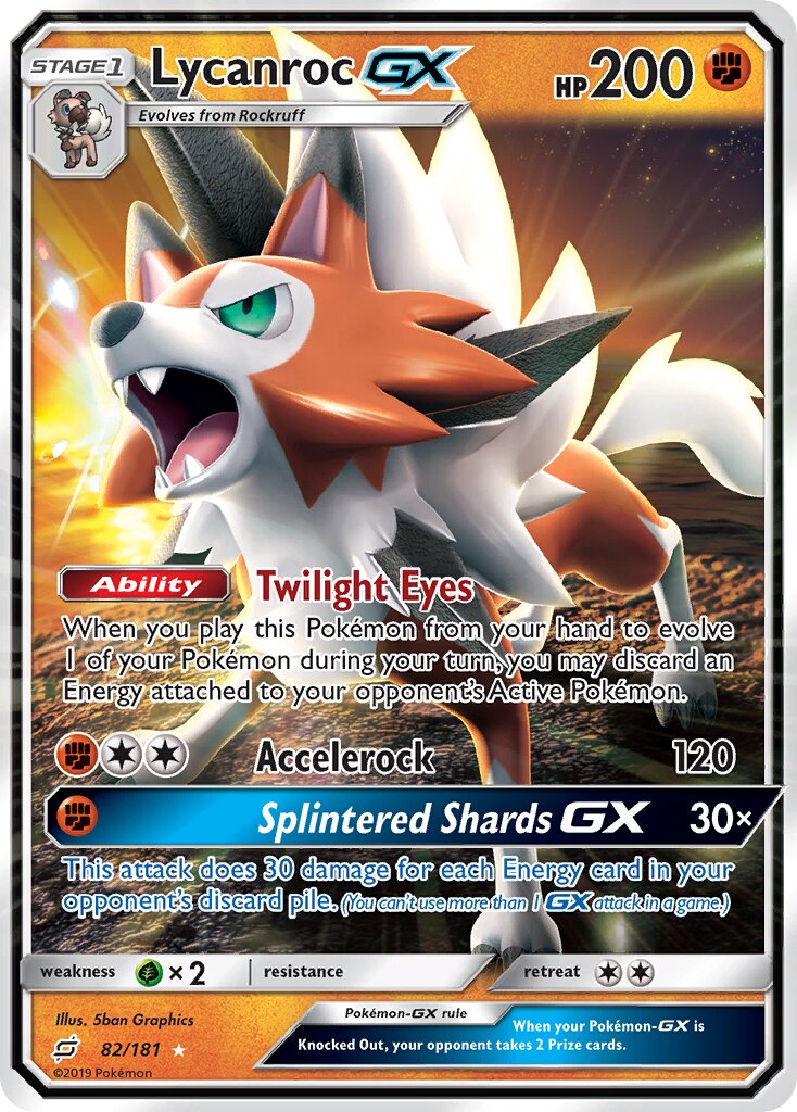 Lycanroc-GX 082/196 — Team Up (English Pokémon TCG card)