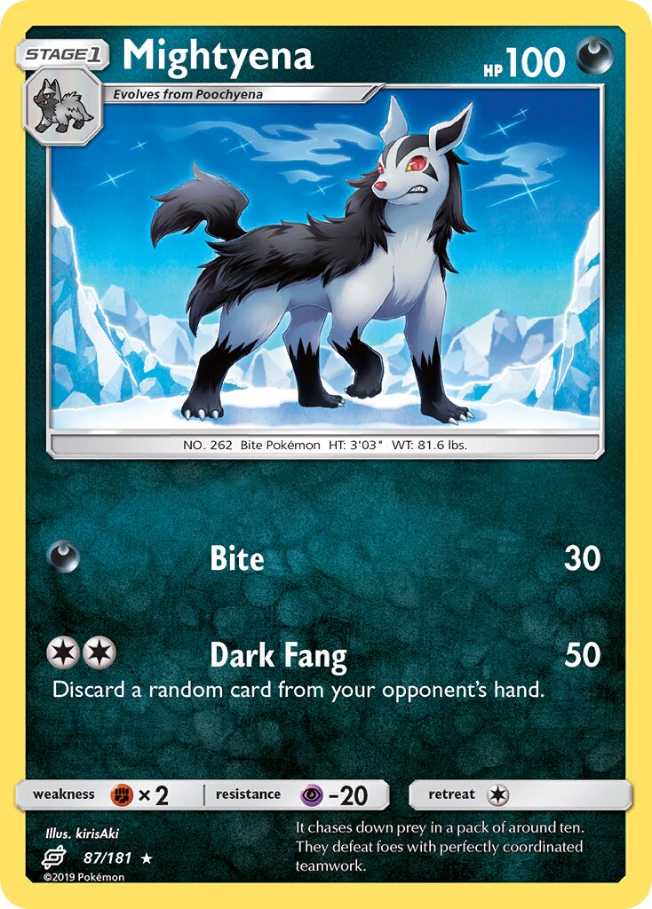 Mightyena 087/196 — Team Up (English Pokémon TCG card)