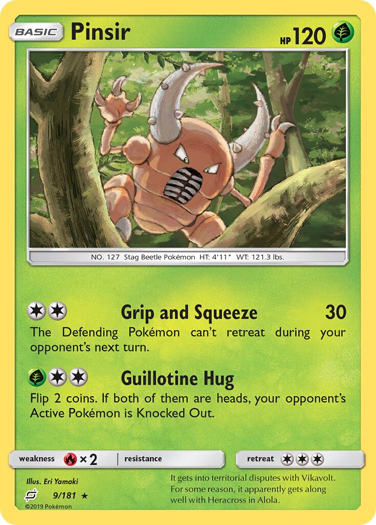 Pinsir 009/196 — Team Up (English Pokémon TCG card)