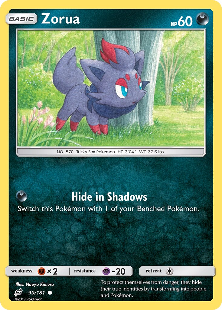 Zorua 090/196 — Team Up (English Pokémon TCG card)