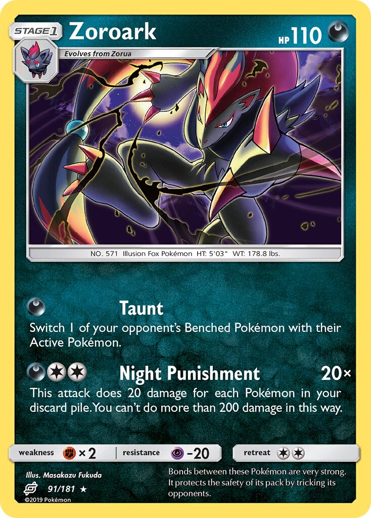 Zoroark 091/196 — Team Up (English Pokémon TCG card)