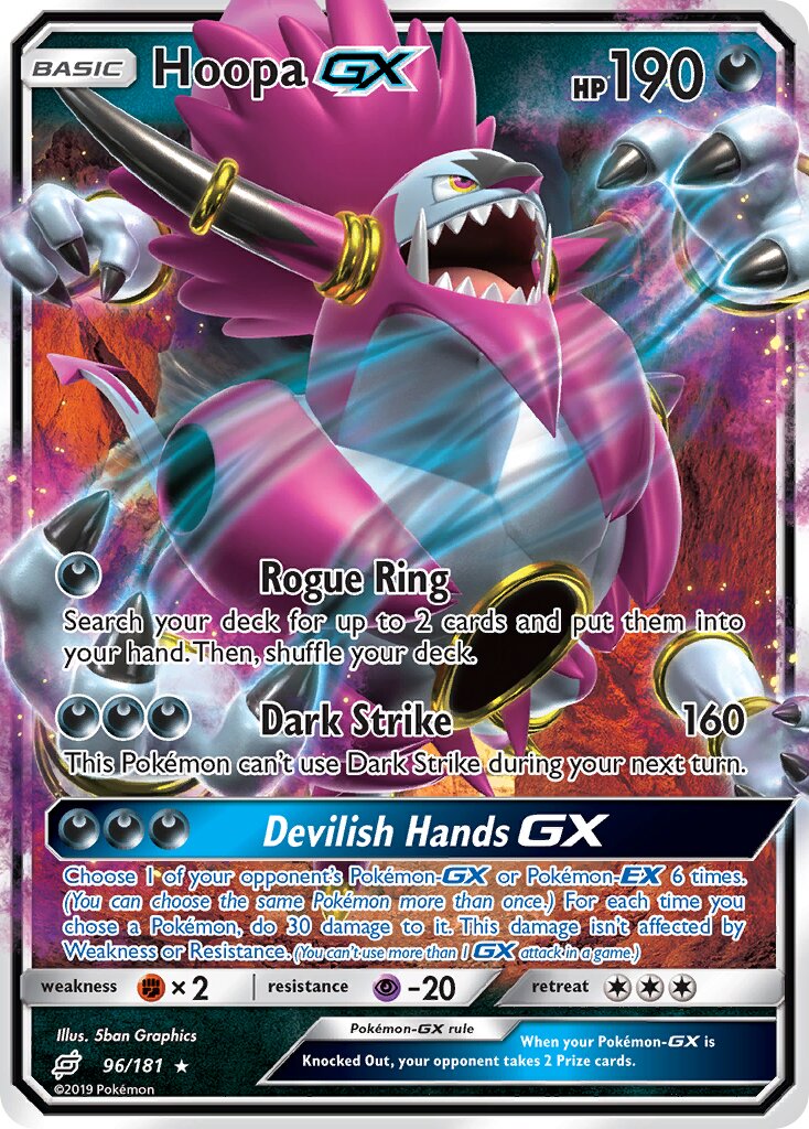Hoopa-GX 096/196 — Team Up (English Pokémon TCG card)