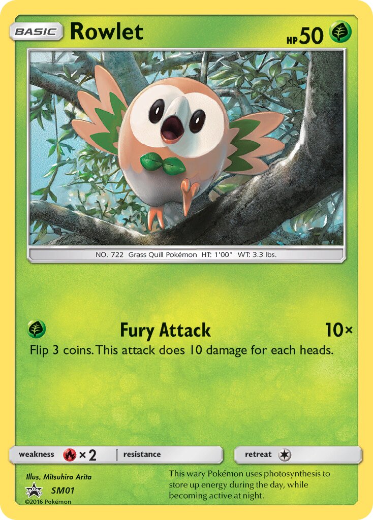 Rowlet SM01 — Sun & Moon Promos (English Pokémon TCG card)