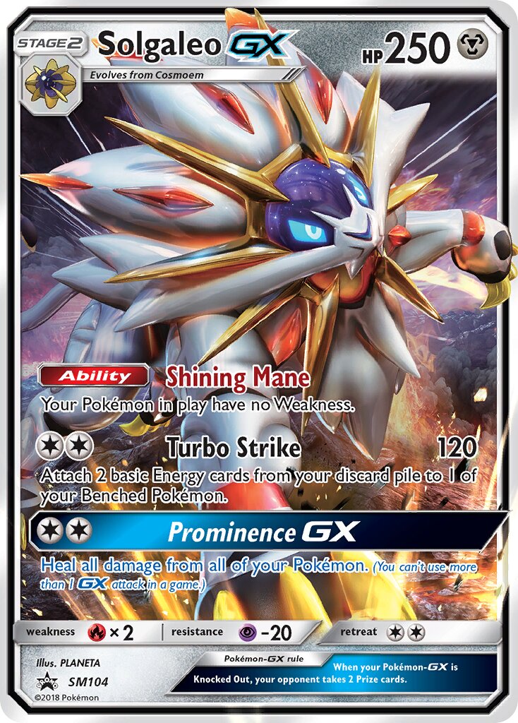 Solgaleo-GX SM104 — Sun & Moon Promos (English Pokémon TCG card)