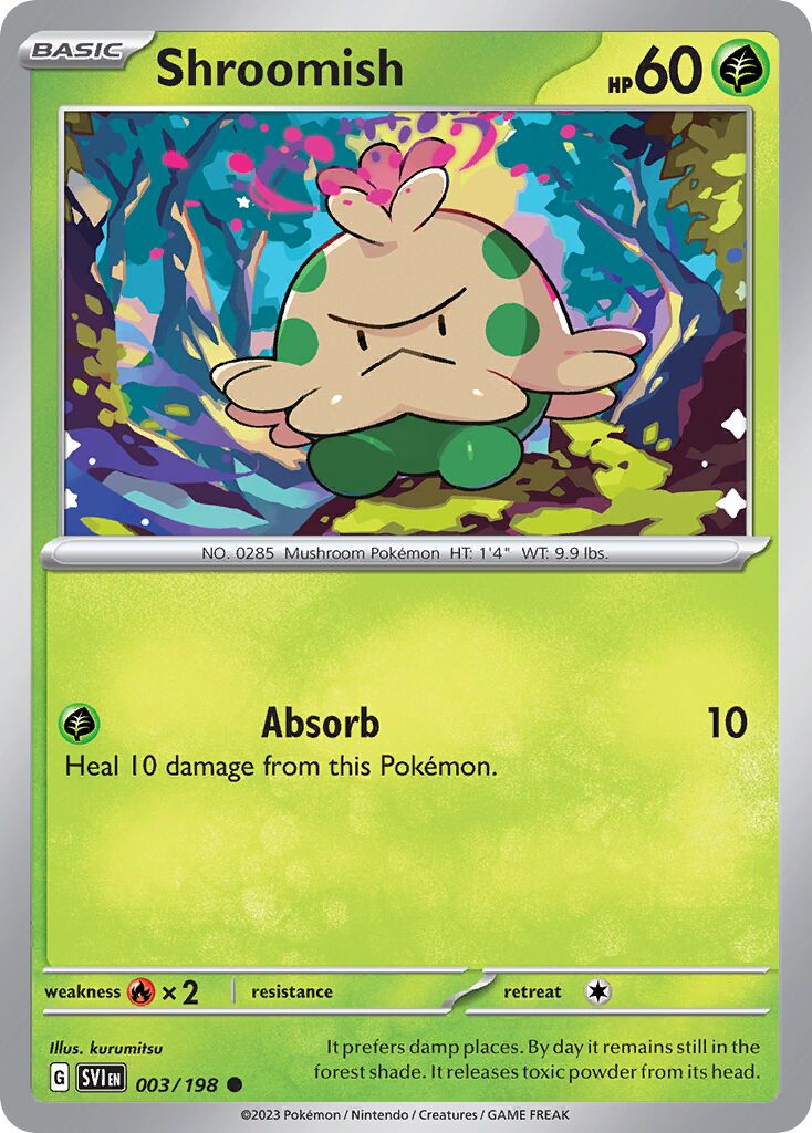 Shroomish 003/258 — Scarlet & Violet (English Pokémon TCG card)