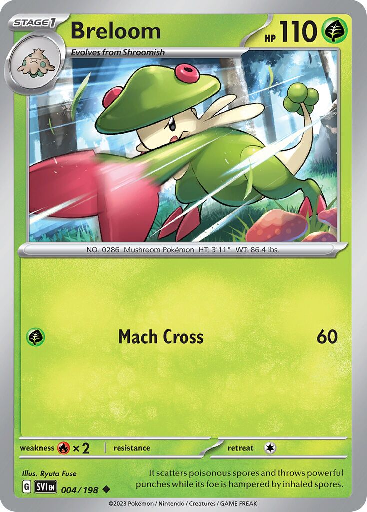 Breloom 004/258 — Scarlet & Violet (English Pokémon TCG card)