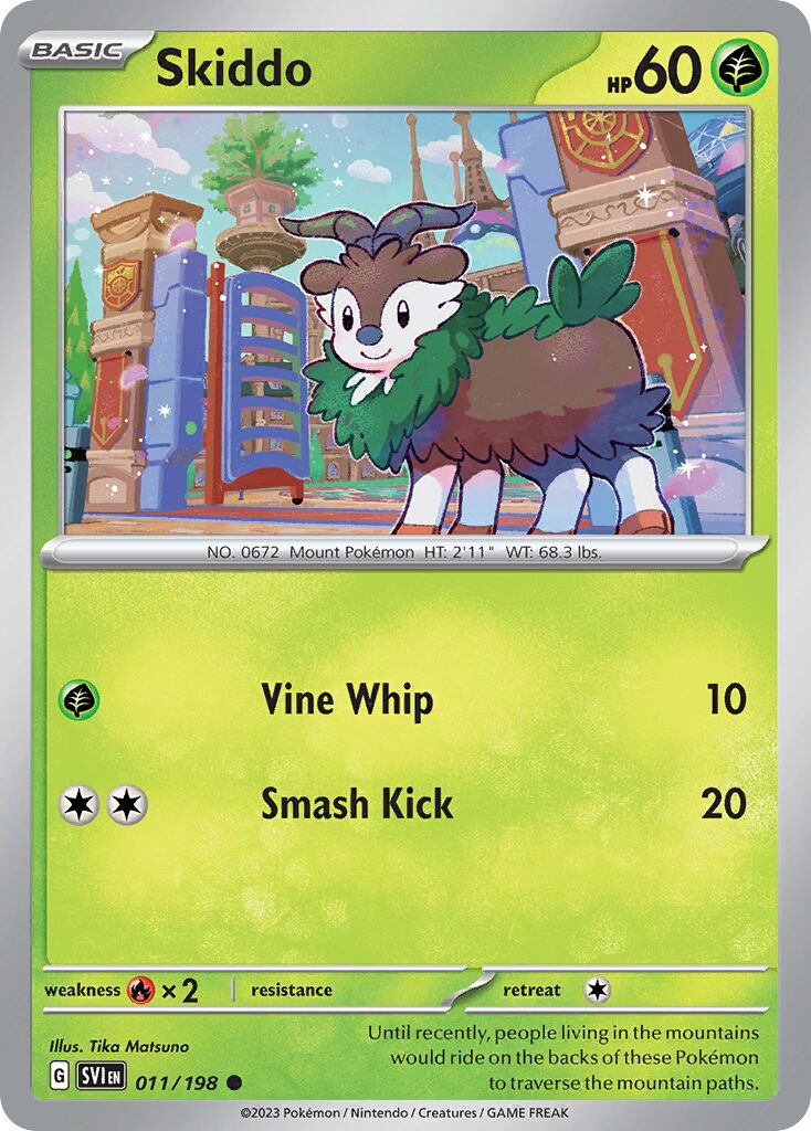 Skiddo 011/258 — Scarlet & Violet (English Pokémon TCG card)