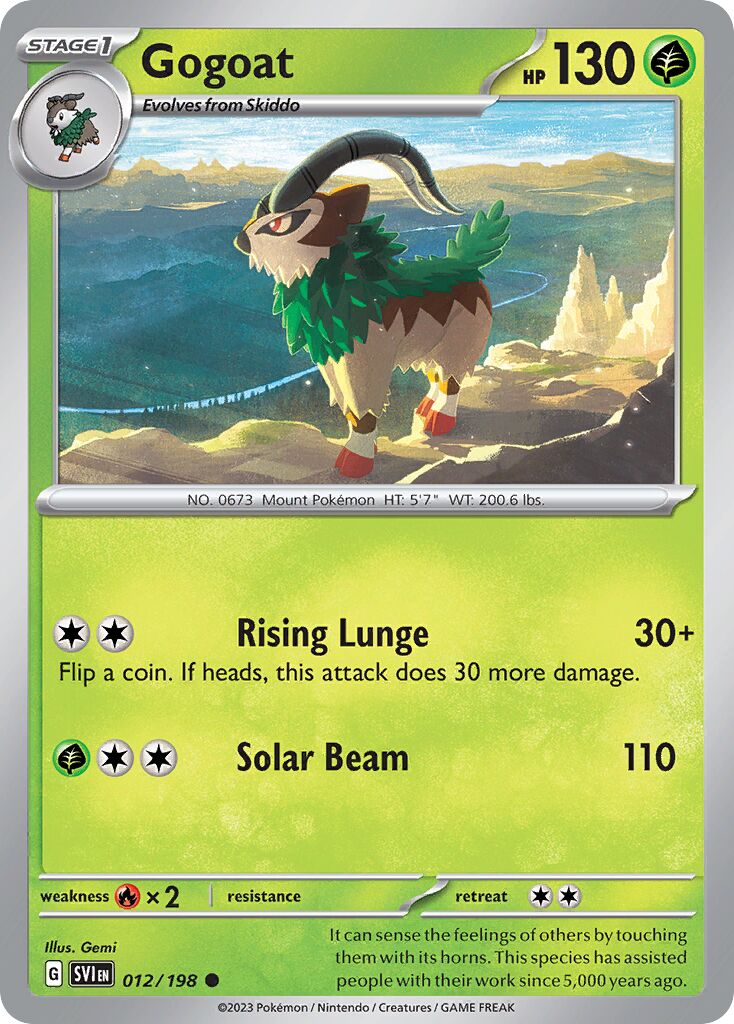 Gogoat 012/258 — Scarlet & Violet (English Pokémon TCG card)
