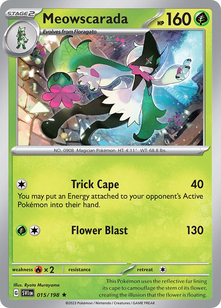 Meowscarada 015/258 — Scarlet & Violet (English Pokémon TCG card)