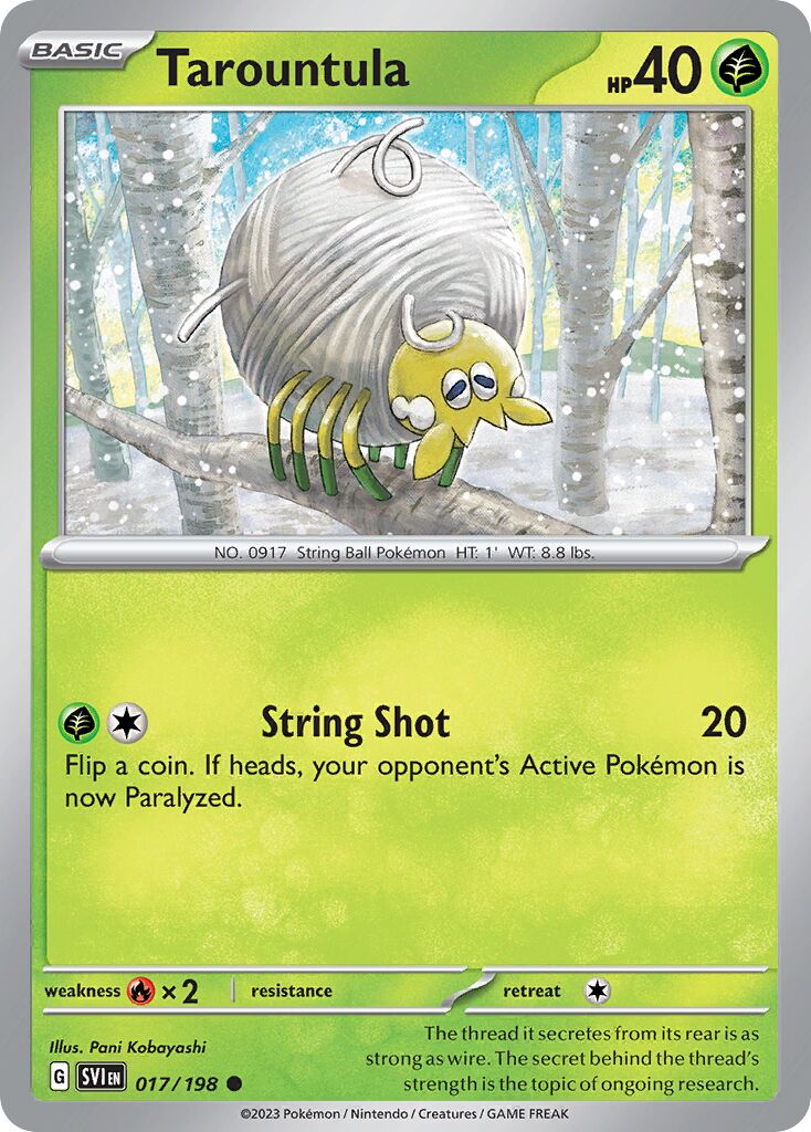 Tarountula 017/258 — Scarlet & Violet (English Pokémon TCG card)
