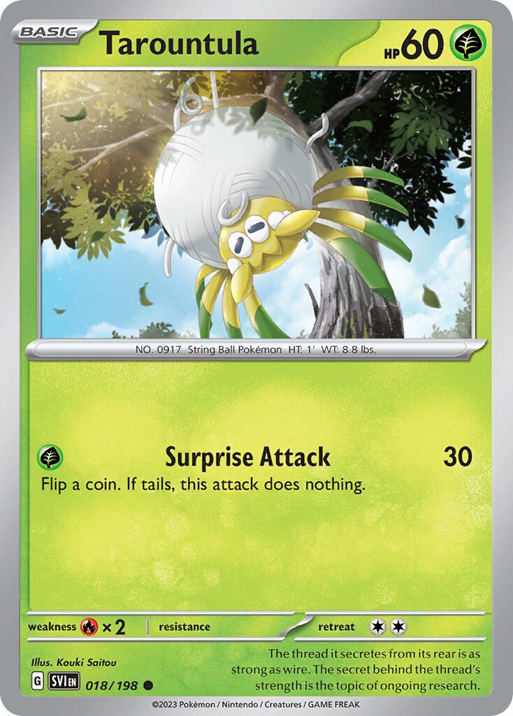 Tarountula 018/258 — Scarlet & Violet (English Pokémon TCG card)