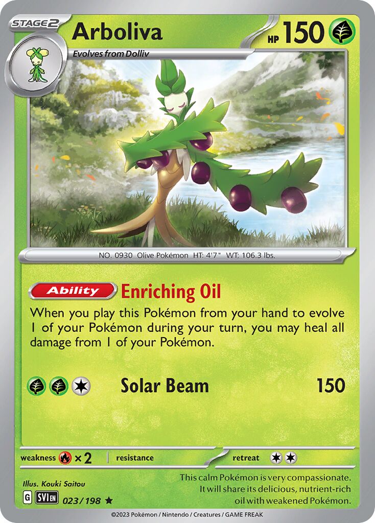 Arboliva 023/258 — Scarlet & Violet (English Pokémon TCG card)
