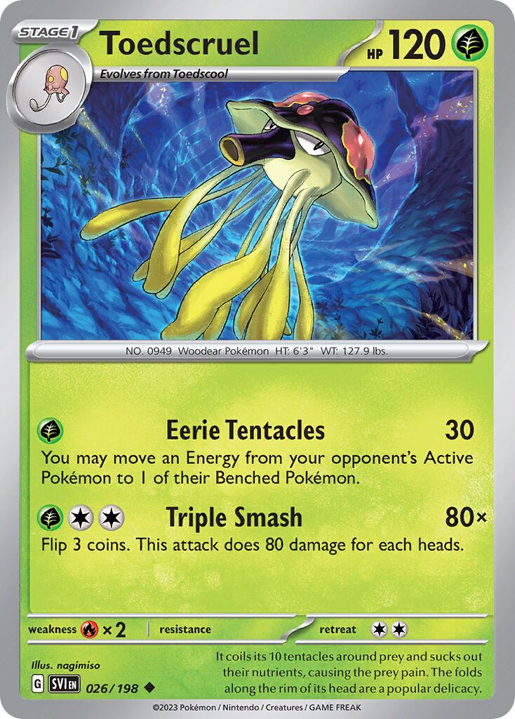 Toedscruel 026/258 — Scarlet & Violet (English Pokémon TCG card)