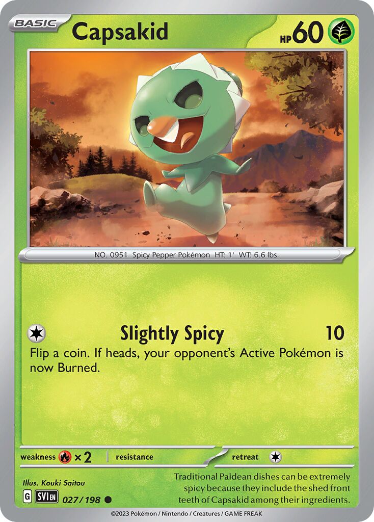 Capsakid 027/258 — Scarlet & Violet (English Pokémon TCG card)