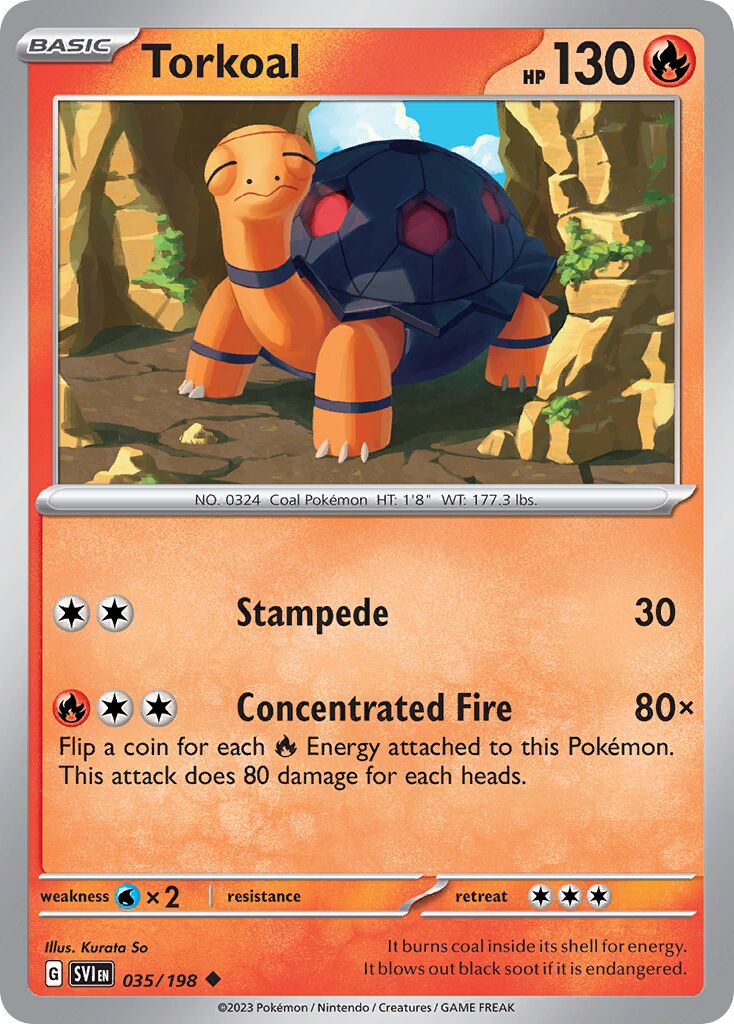 Torkoal 035/258 — Scarlet & Violet (English Pokémon TCG card)