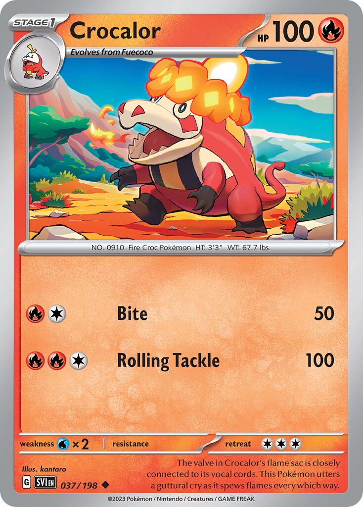 Crocalor 037/258 — Scarlet & Violet (English Pokémon TCG card)