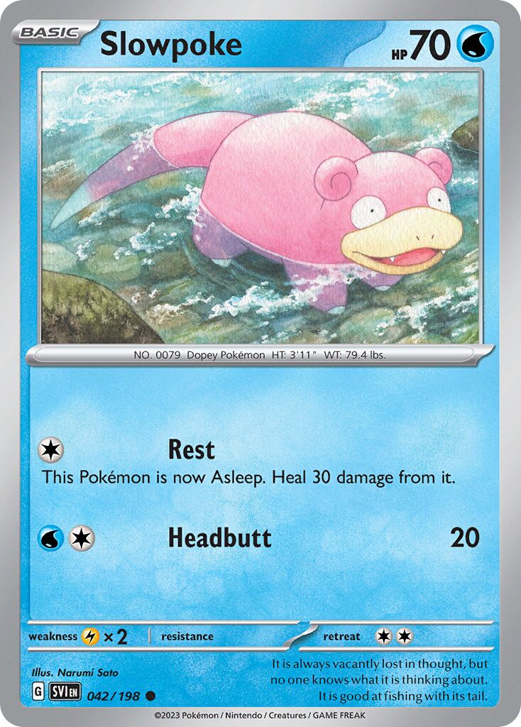 Slowpoke 042/258 — Scarlet & Violet (English Pokémon TCG card)