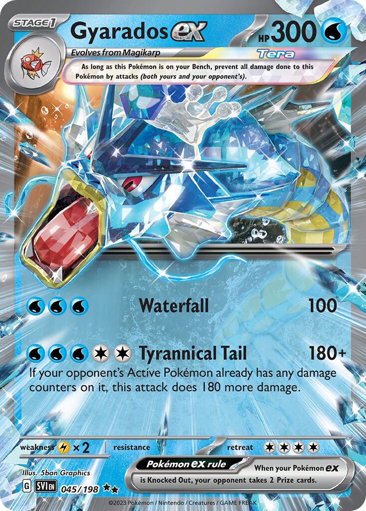 Gyarados ex 045/258 — Scarlet & Violet (English Pokémon TCG card)