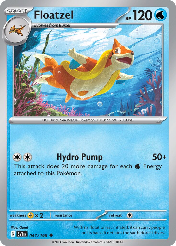 Floatzel 047/258 — Scarlet & Violet (English Pokémon TCG card)