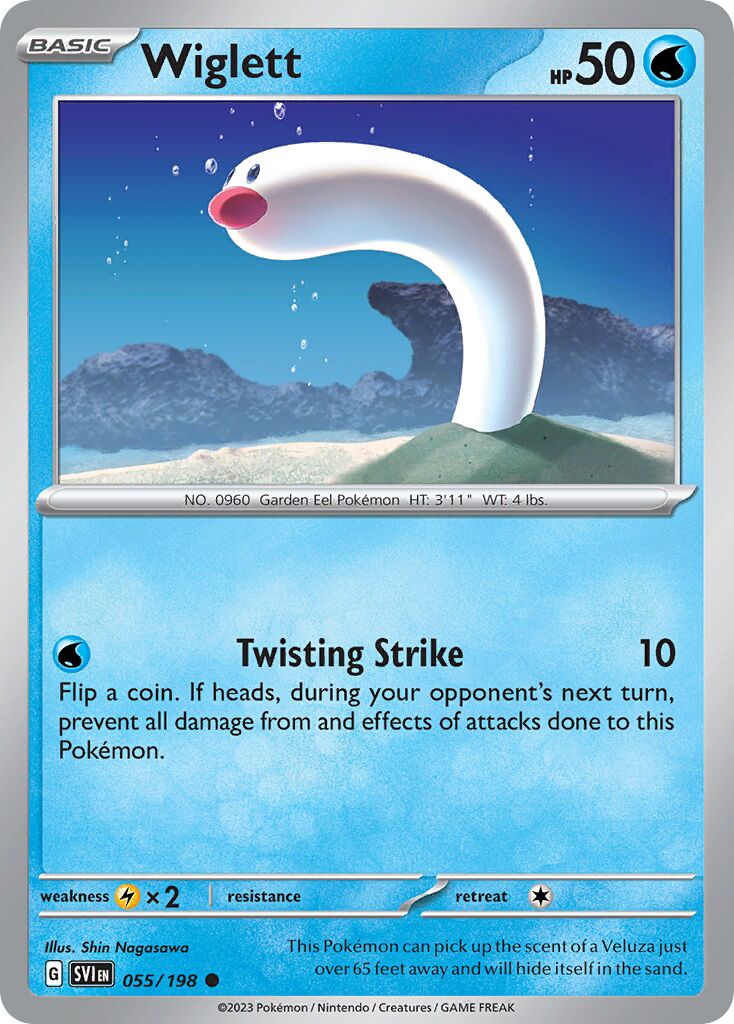Wiglett 055/258 — Scarlet & Violet (English Pokémon TCG card)