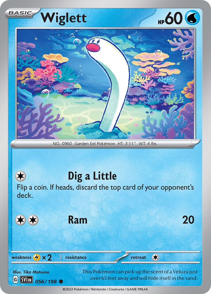 Wiglett 056/258 — Scarlet & Violet (English Pokémon TCG card)