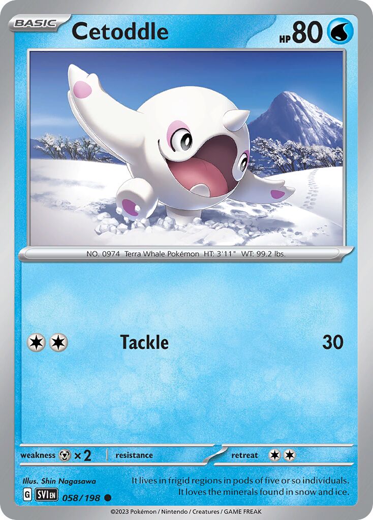 Cetoddle 058/258 — Scarlet & Violet (English Pokémon TCG card)