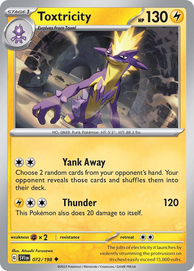 Toxtricity 072/258 — Scarlet & Violet (English Pokémon TCG card)