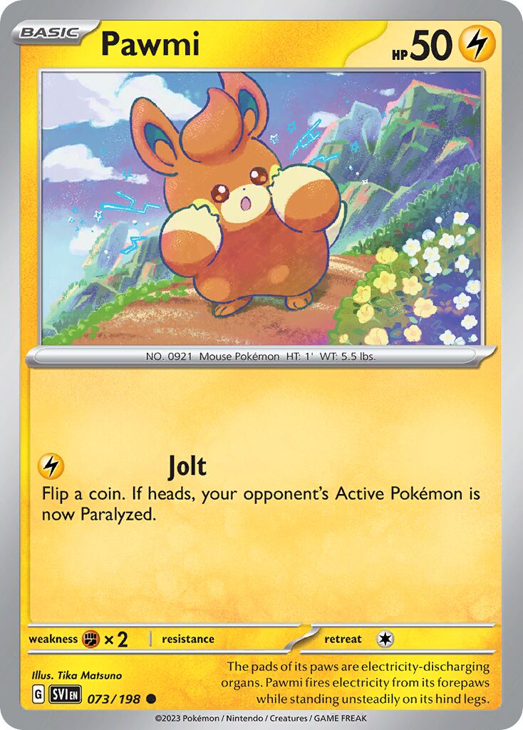 Pawmi 073/258 — Scarlet & Violet (English Pokémon TCG card)
