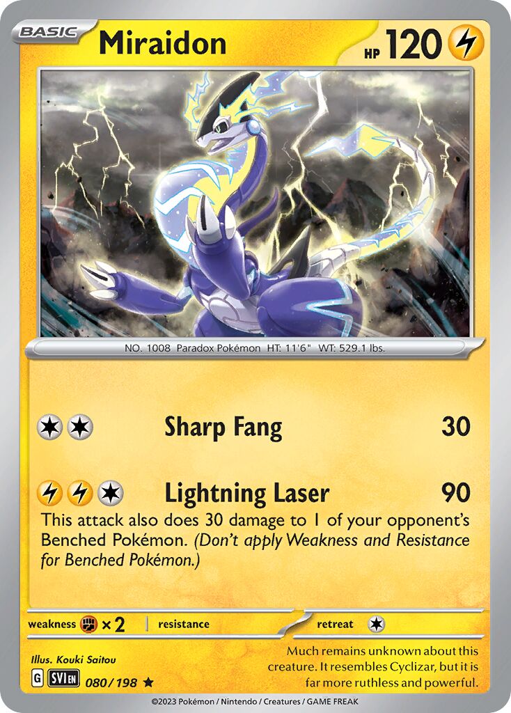 Miraidon 080/258 — Scarlet & Violet (English Pokémon TCG card)