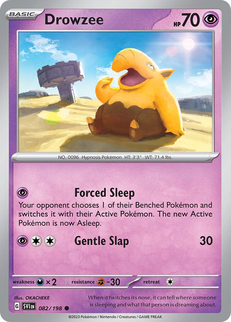 Drowzee 082/258 — Scarlet & Violet (English Pokémon TCG card)
